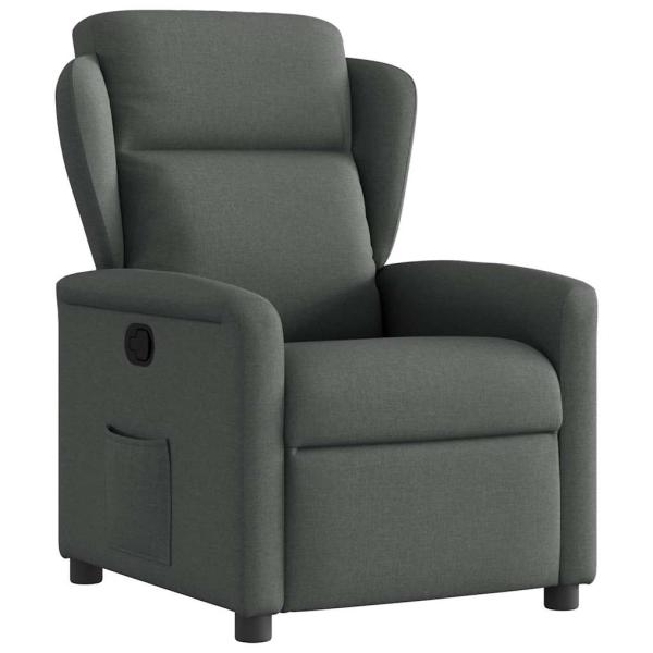 ARDEBO.de - Relaxsessel Dunkelgrau Stoff