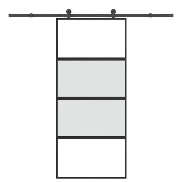 ARDEBO.de - Schiebetür mit Beschlag 90x205 cm Hartglas & Aluminium