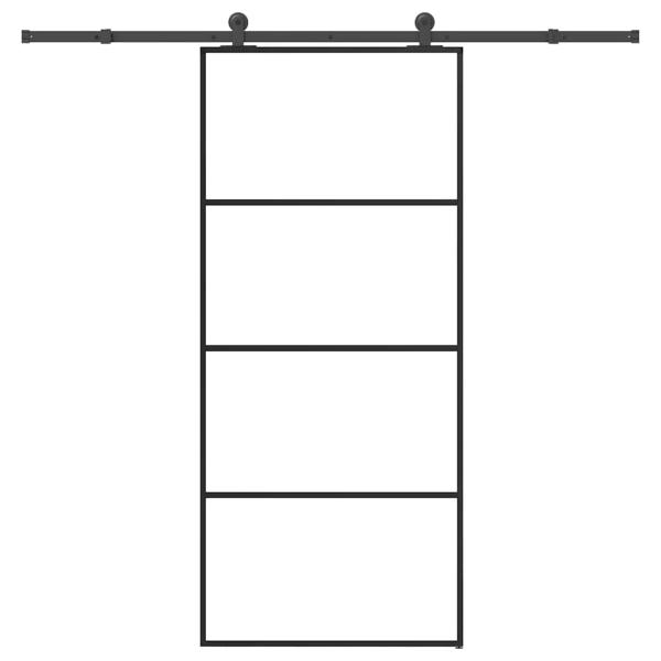 ARDEBO.de - Schiebetür mit Beschlag 90x205 cm ESG-Glas & Aluminium