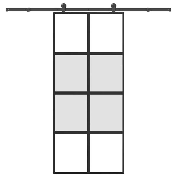 ARDEBO.de - Schiebetür mit Beschlag 90x205 cm Hartglas und Aluminium