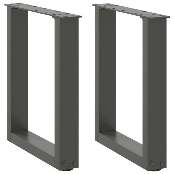 ARDEBO.de - Couchtischbeine U-Form 2 Stk. Anthrazit 38x(42-43) cm Stahl