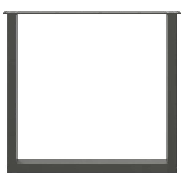 Esstischbeine U-Form 2 Stk. Anthrazit 90x(72-73) cm Stahl