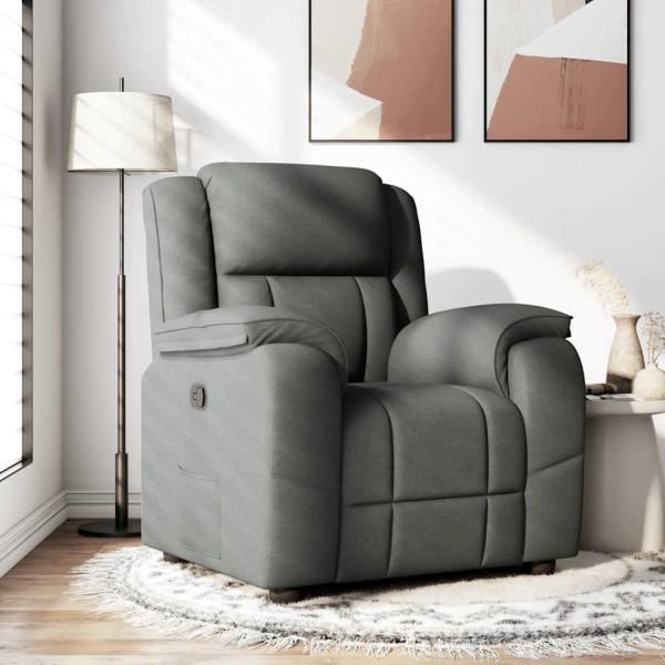 ARDEBO.de - Relaxsessel Dunkelgrau Stoff