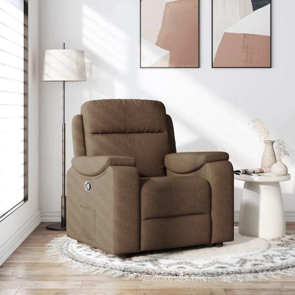 ARDEBO.de - Relaxsessel Braun Stoff