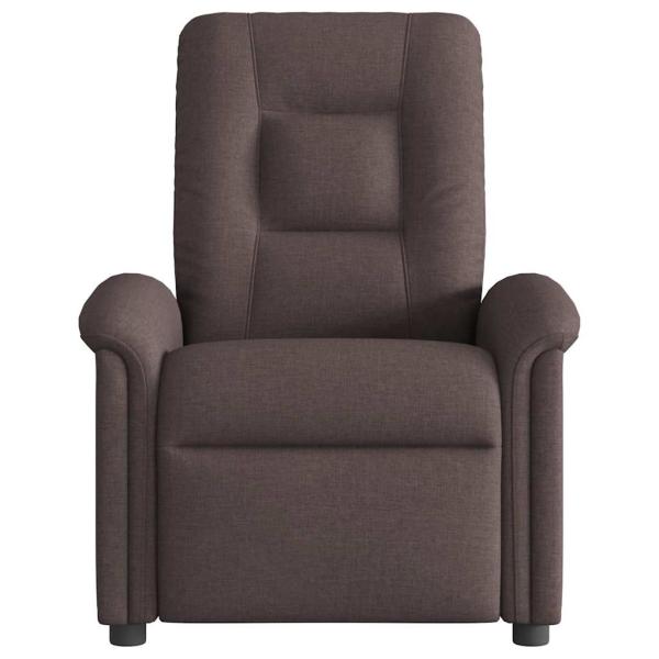 Massagesessel Dunkelbraun Stoff
