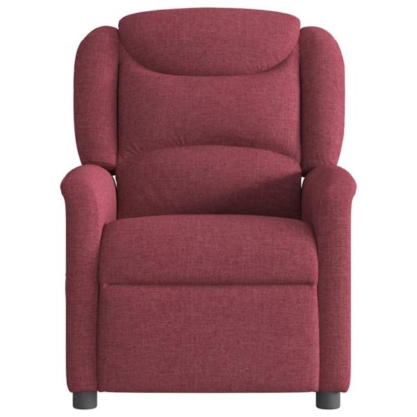 Relaxsessel Elektrisch Weinrot Stoff
