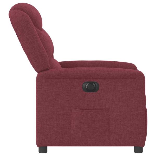 Relaxsessel Elektrisch Weinrot Stoff