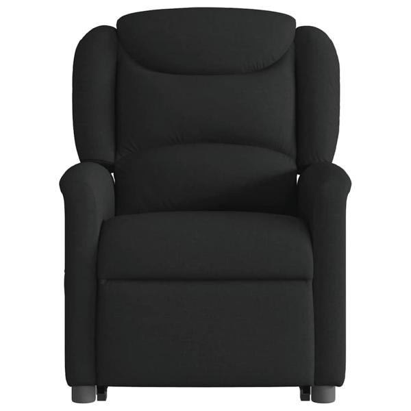 Massagesessel mit Aufstehhilfe Schwarz Stoff