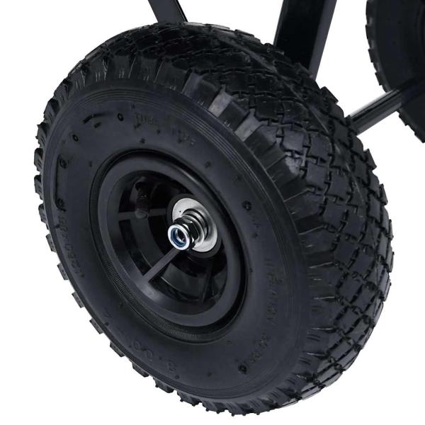 Garten-Kippwagen 300 kg 75 L Schwarz