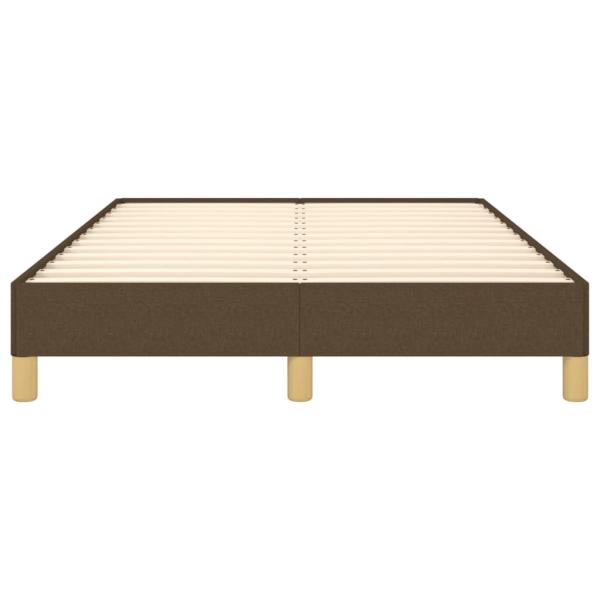 Bettgestell ohne Matratze Dunkelbraun 120x190 cm Stoff
