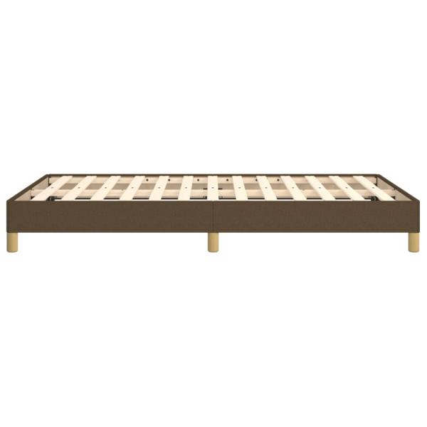 Bettgestell ohne Matratze Dunkelbraun 120x190 cm Stoff