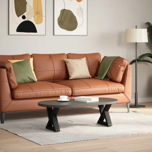 ARDEBO.de - Couchtischbeine 2 Stk. Schwarz 40x(30-31,3) cm Stahl