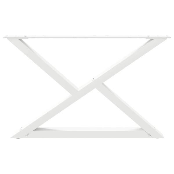 Couchtischbeine 2 Stk. Weiß 70x(42-43,3) cm Stahl
