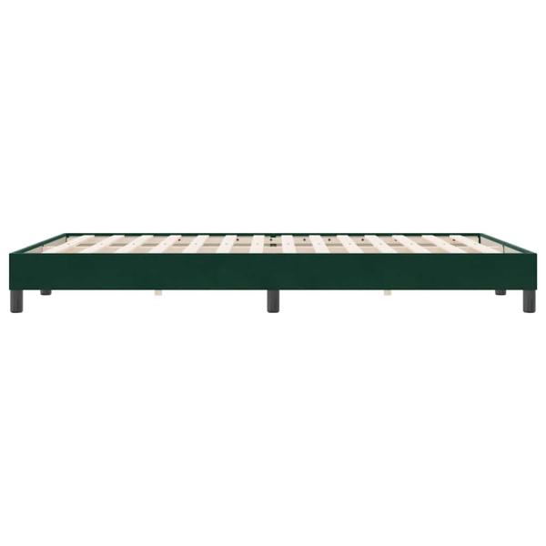Bettgestell ohne Matratze Dunkelgrün 140x220 cm Samt