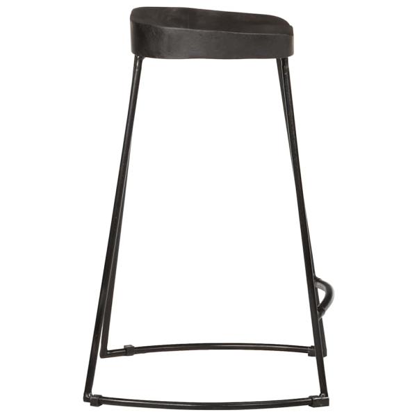 Barhocker 2 Stk. Schwarz 45x40x62 cm Mango Massivholz