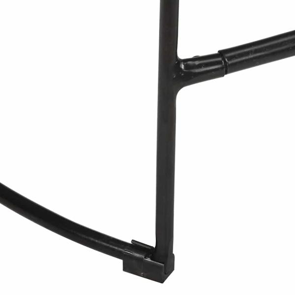 Barhocker 2 Stk. Schwarz 45x40x62 cm Mango Massivholz