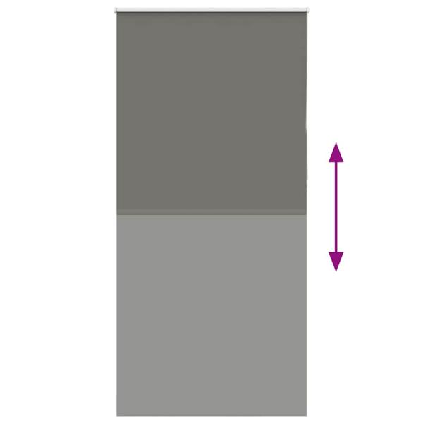 Verdunkelungsrollo Grau 110x230cm Stoffbreite 105,7cm Polyester
