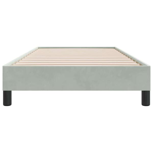 Boxspringbett ohne Matratze Hellgrau 90x210 cm Samt