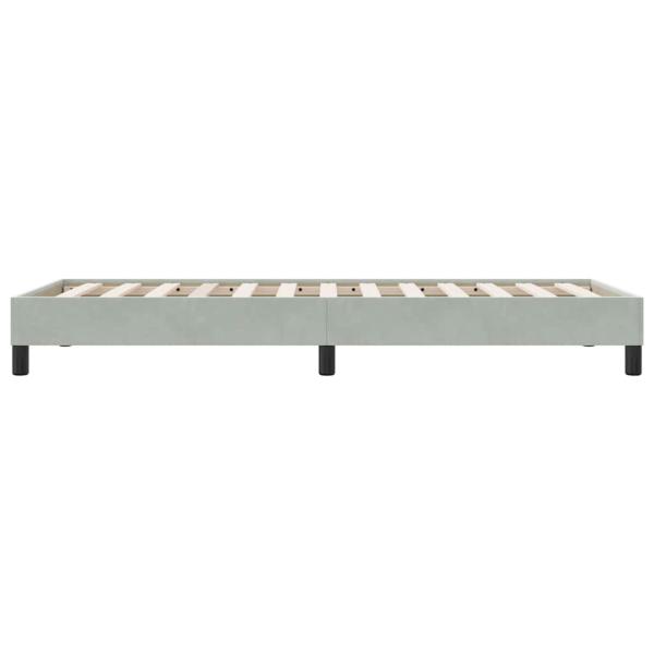 Boxspringbett ohne Matratze Hellgrau 90x210 cm Samt