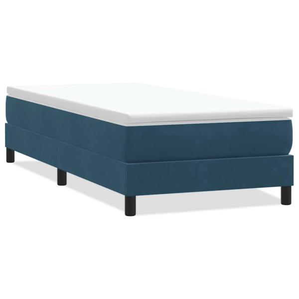 Boxspringbett ohne Matratze Dunkelblau 80x210 cm Samt