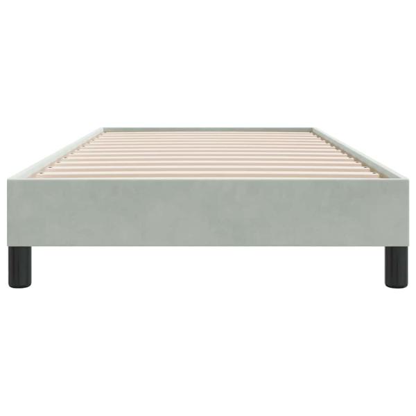 Boxspringbett ohne Matratze Hellgrau 100x210 cm Samt