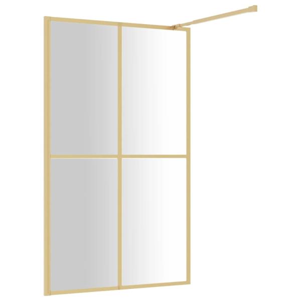Duschwand f?r Begehbare Dusche ESG Klarglas Golden 118x195cm