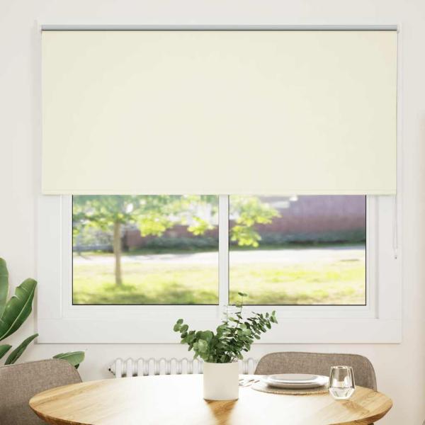 Verdunkelungsrollo Cremeweiß 145x175cm Stoffbreite 141,6cm