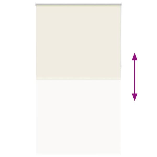 Verdunkelungsrollo Cremeweiß 125x230cm Stoffbreite 121,6cm