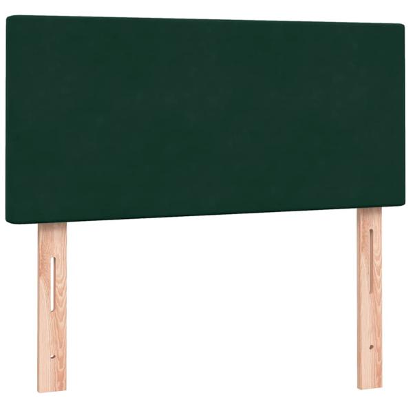 Boxspringbett mit Matratze Dunkelgrün 80x220 cm Samt