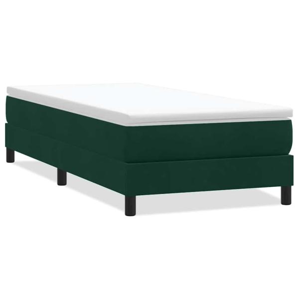 Boxspringbett ohne Matratze Dunkelgrün 90x220 cm Samt