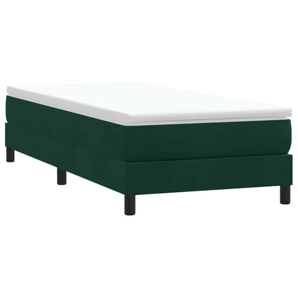 Boxspringbett ohne Matratze Dunkelgrün 90x220 cm Samt