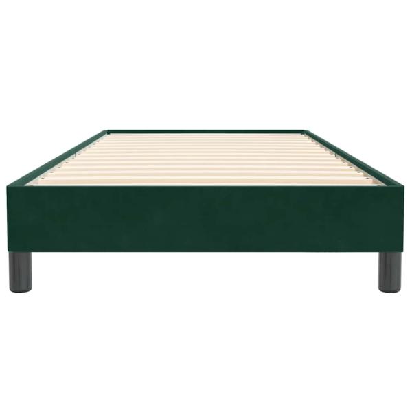 Boxspringbett ohne Matratze Dunkelgrün 90x220 cm Samt