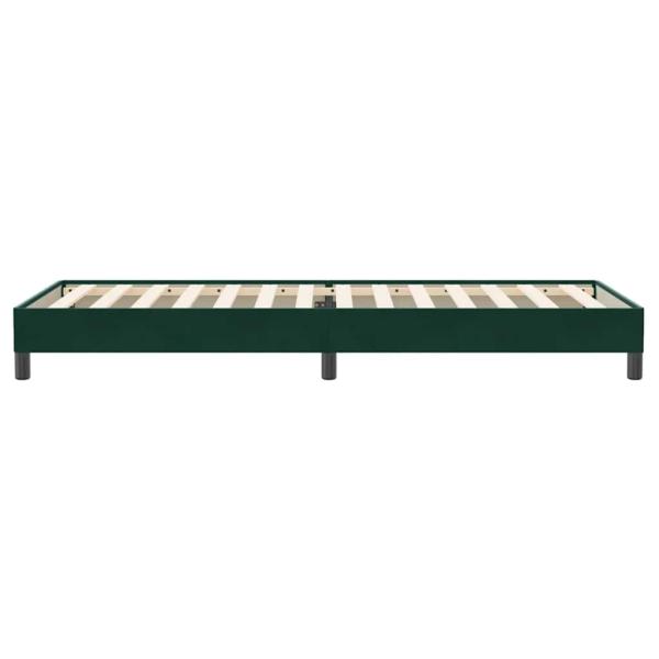 Boxspringbett ohne Matratze Dunkelgrün 90x220 cm Samt