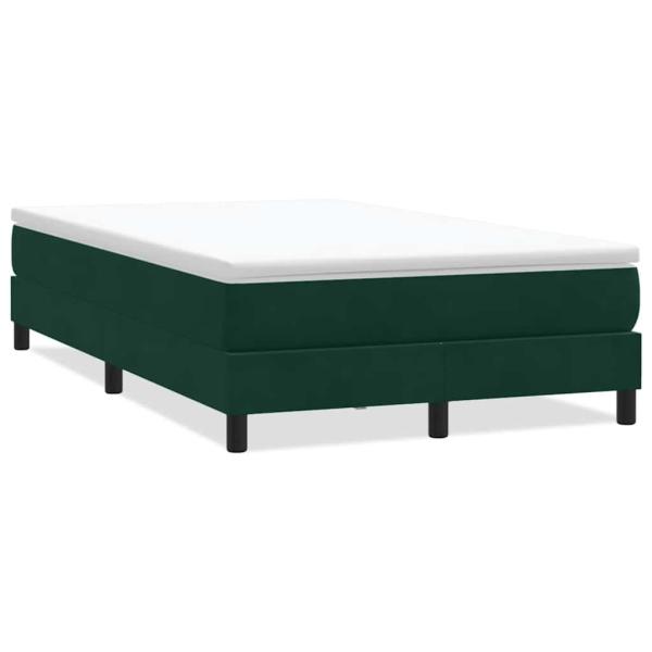Boxspringbett ohne Matratze Dunkelgrün 120x220 cm Samt
