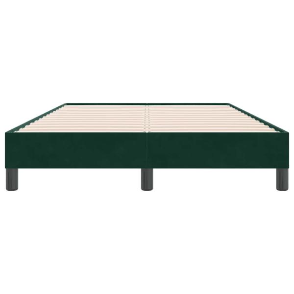 Boxspringbett ohne Matratze Dunkelgrün 120x220 cm Samt