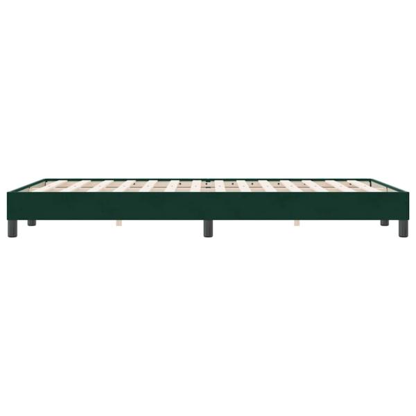 Boxspringbett ohne Matratze Dunkelgrün 120x220 cm Samt