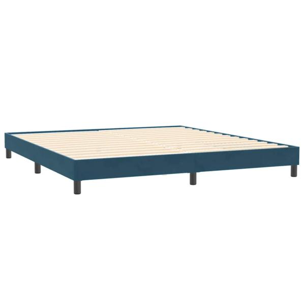 Boxspringbett ohne Matratze Dunkelblau 200x210 cm Samt