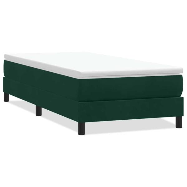 Boxspringbett ohne Matratze Dunkelgrün 100x220 cm Samt