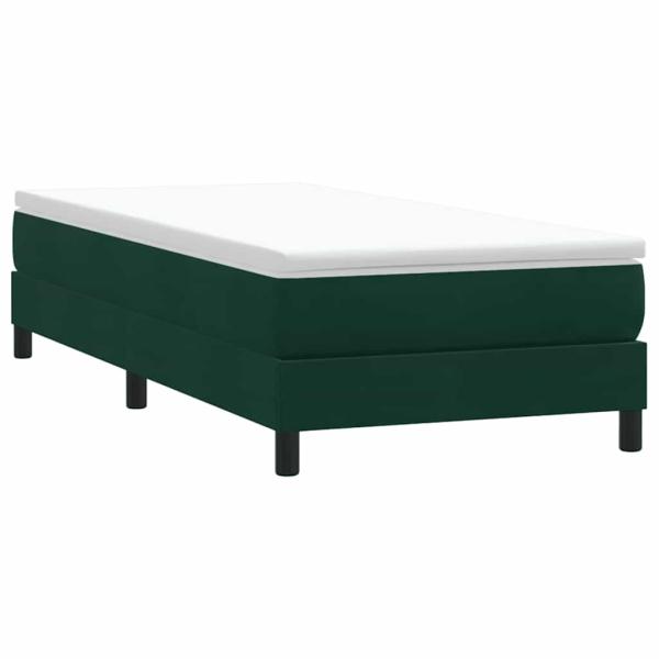 Boxspringbett ohne Matratze Dunkelgrün 100x220 cm Samt