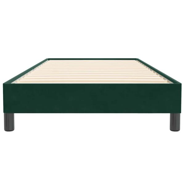 Boxspringbett ohne Matratze Dunkelgrün 100x220 cm Samt