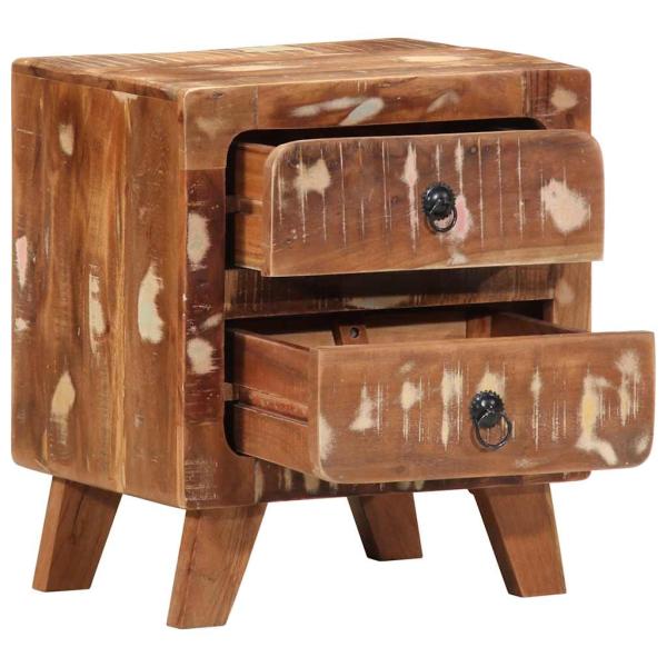 Nachttisch 2 Stk. 40x32x46 cm Altholz Massiv