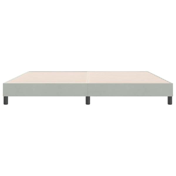 Boxspringbett ohne Matratze Hellgrau 180x220 cm Samt