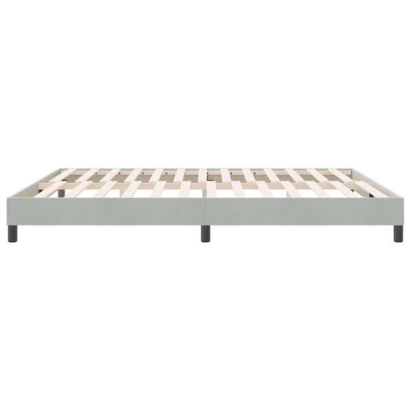 Boxspringbett ohne Matratze Hellgrau 180x220 cm Samt