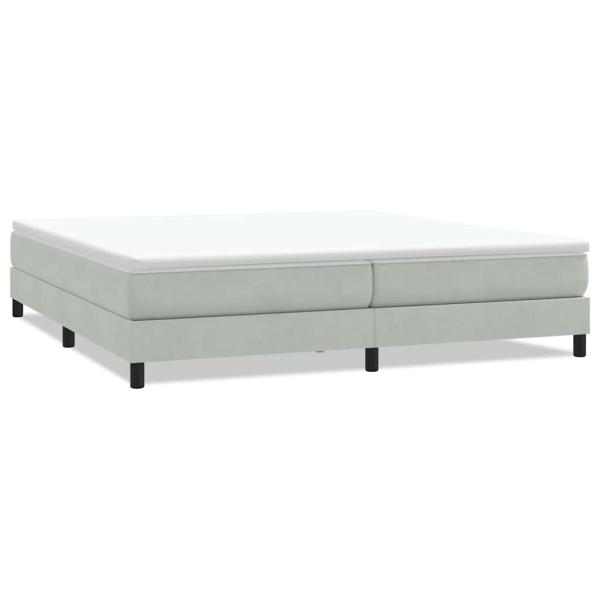 Boxspringbett ohne Matratze Hellgrau 200x220 cm Samt