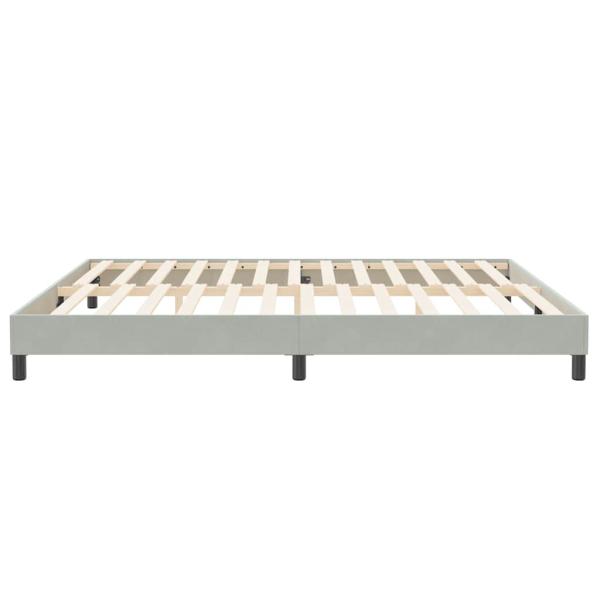 Boxspringbett ohne Matratze Hellgrau 200x220 cm Samt