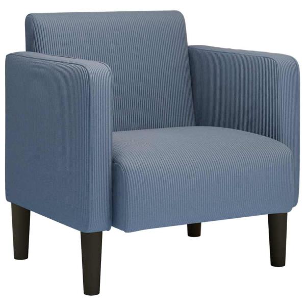 Sessel mit Armlehnen Blau 54 cm Cordstoff