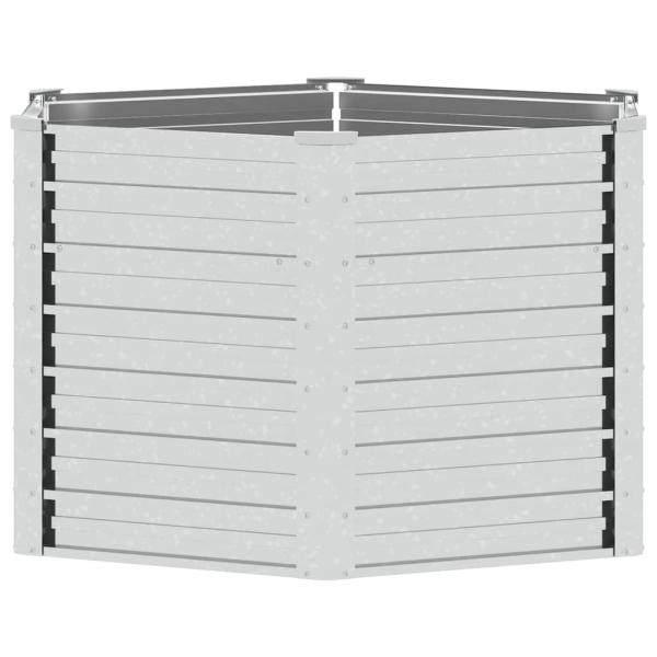 Garten-Hochbeet 129x77 cm Verzinkter Stahl Silber