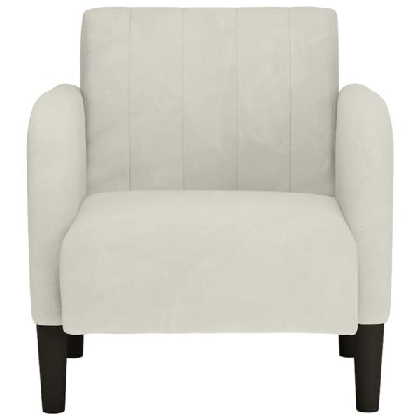 Sessel mit Armlehnen Creme 54 cm Samt