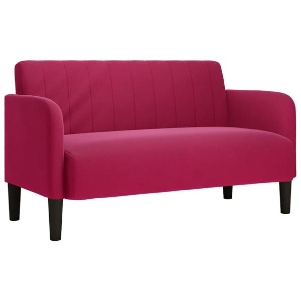 Zweisitzer-Sofa Weinrot 109 cm Samt