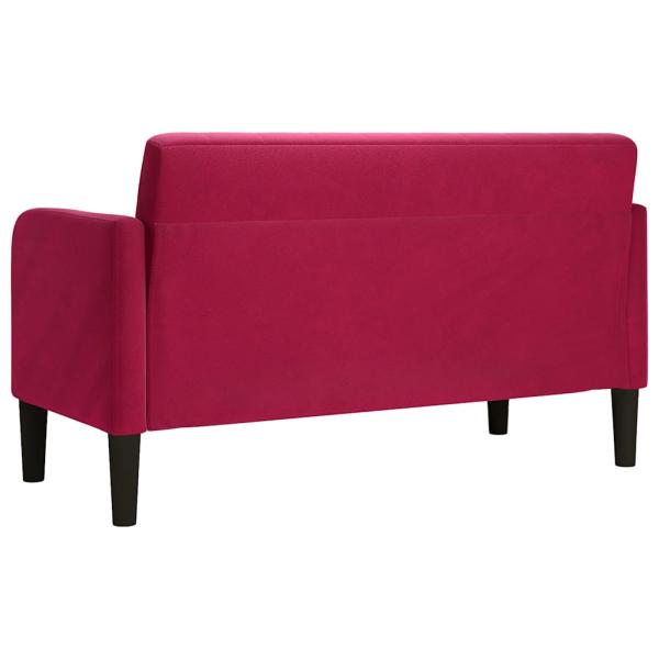 Zweisitzer-Sofa Weinrot 109 cm Samt